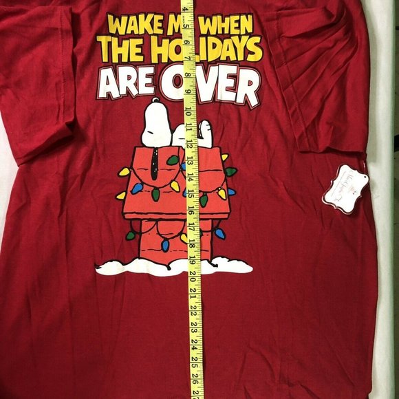 NWT PEANUTS Snoopy Christmas Shirt XL Mens - Picture 4 of 7